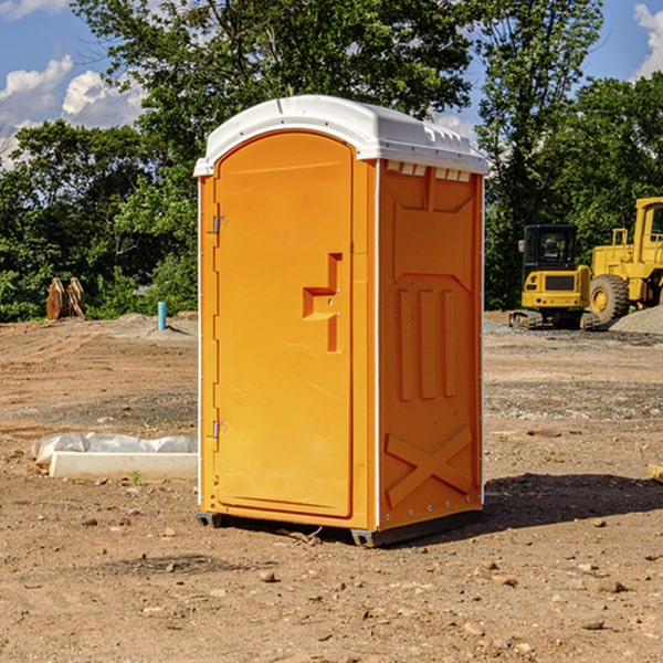 how often are the porta potties cleaned and serviced during a rental period in Rockwood